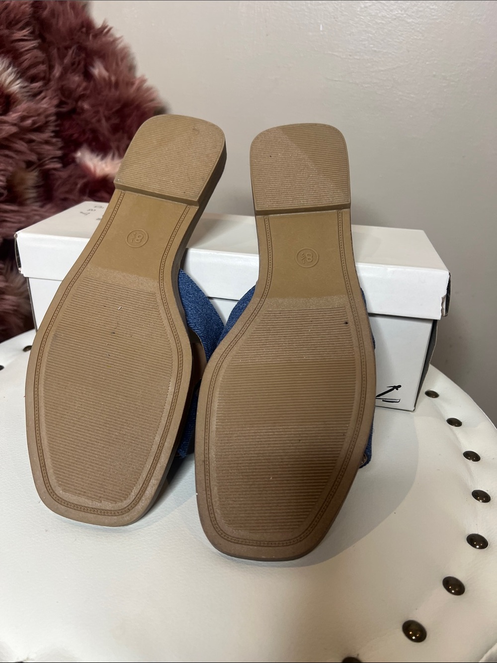 a new day Denim Cutout Slide Sandals - Blue - Picture 3 of 3